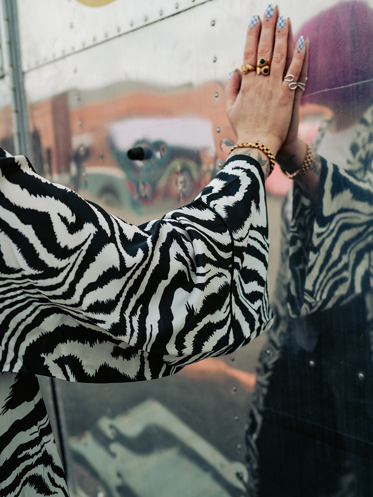 FASHION ICON ZEBRA PRINT DUSTER
