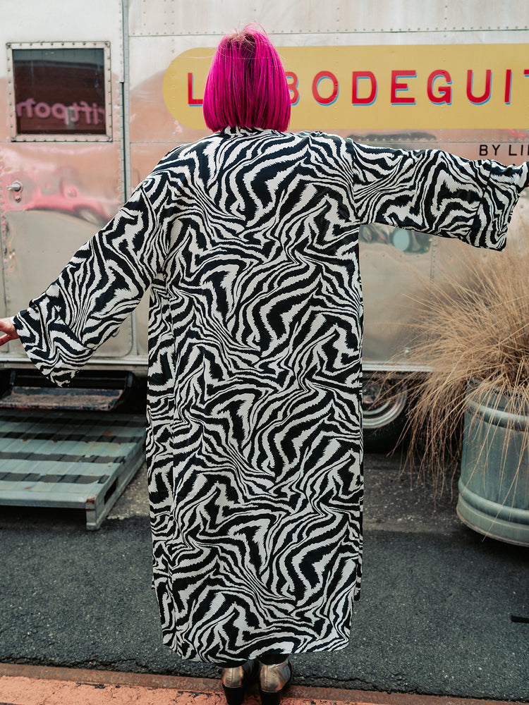 FASHION ICON ZEBRA PRINT DUSTER