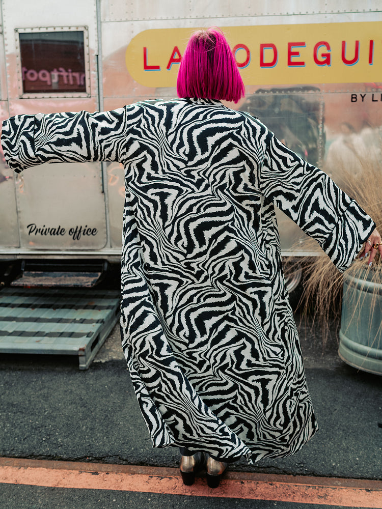 FASHION ICON ZEBRA PRINT DUSTER