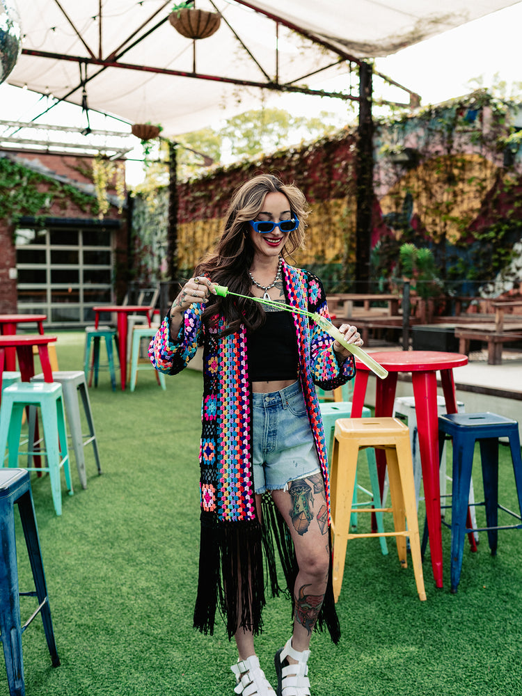 COLOR ME WILD LUXE FRINGE DUSTER
