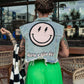 *RESTOCKED* GOOD VIBES ONLY DISTRESSED DENIM VEST
