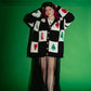 WILD CARD OVERSIZED KNIT CARDIGAN
