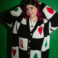 WILD CARD OVERSIZED KNIT CARDIGAN
