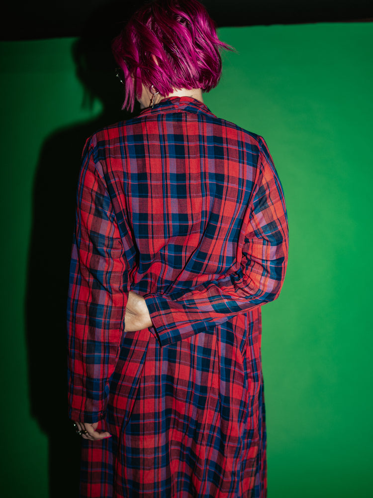MISFIT BEHAVIOR PLAID DUSTER