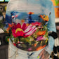 SUMMER CRUSH FLORAL MESH TOP