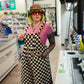 SKATER GIRL WIDE LEG CHECKERED OVERALLS