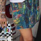 TEENAGE DIRTBAG SPLATTER PAINT DENIM SKORT