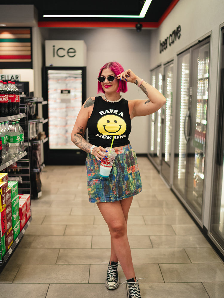 *PREORDER* ALORA EDEN EXCLUSIVE: HAVE A NICE DAY TANK IN BLACK S-3XL