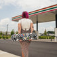 HE LOVES ME NOT FLORAL MESH DRESS