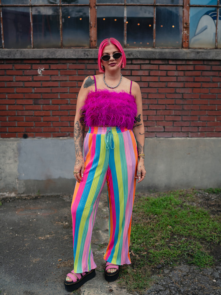*PREORDER* ALORA EDEN EXCLUSIVE: RAINBOW RIOT PLISSE PANTS S-3XL