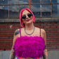 ELECTRIC ENERGY FEATHER TRIM TOP