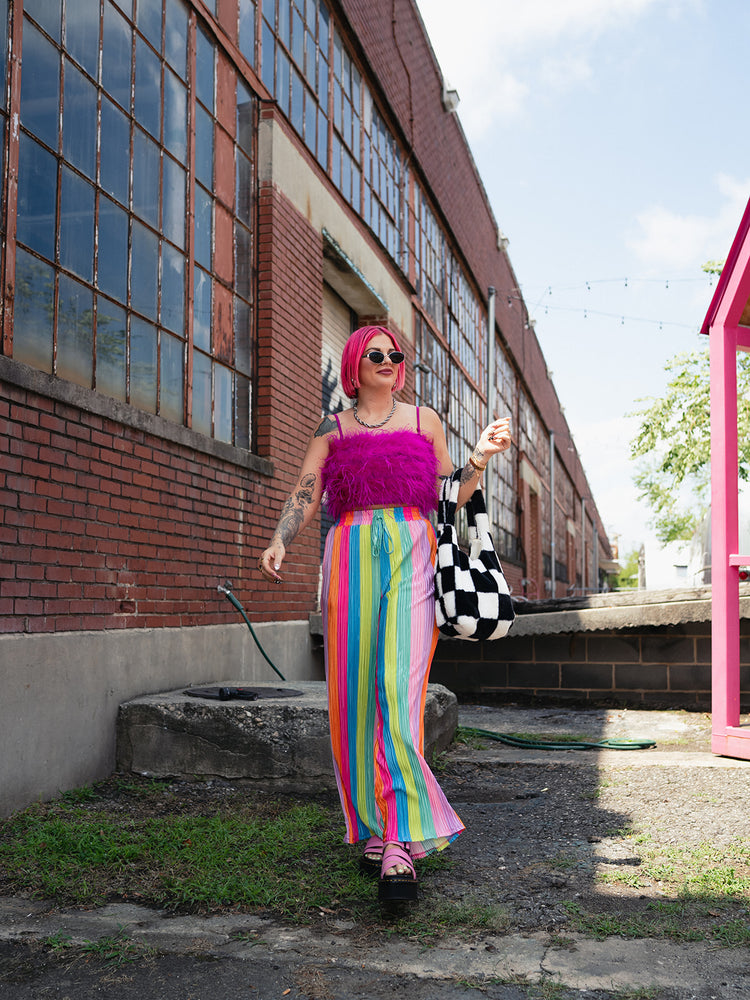 *PREORDER* ALORA EDEN EXCLUSIVE: RAINBOW RIOT PLISSE PANTS S-3XL