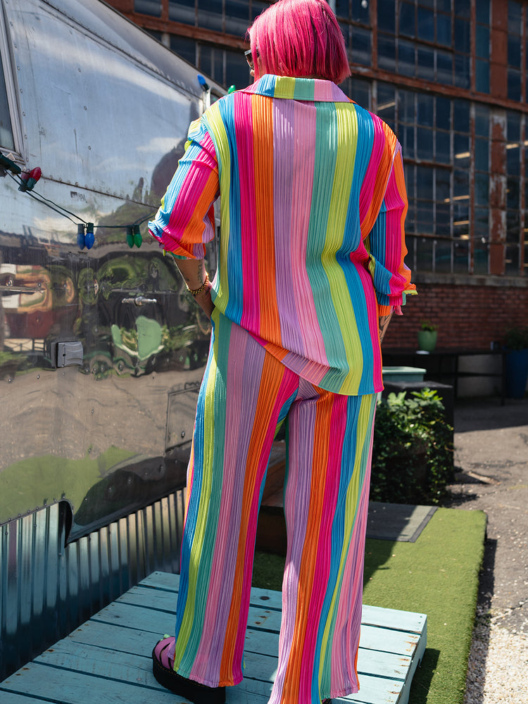 *PREORDER* ALORA EDEN EXCLUSIVE: RAINBOW RIOT PLISSE PANTS S-3XL