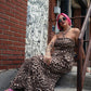 NO APOLOGIES LEOPARD PRINT WIDE LEG JUMPSUIT