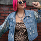 DISCO REBEL DISTRESSED DENIM JACKET