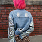 DISCO REBEL DISTRESSED DENIM JACKET