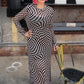 REALITY CHECK MESH MIDI DRESS