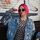 DISCO REBEL DISTRESSED DENIM JACKET