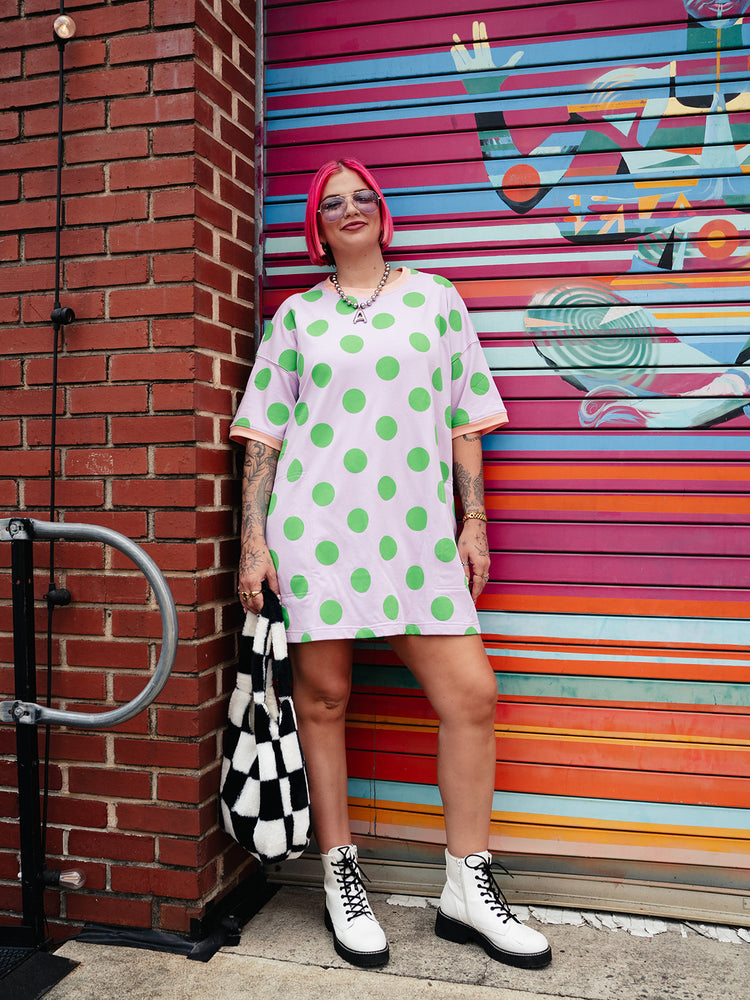 MORE IS MORE POLKA DOT TSHIRT DRESS