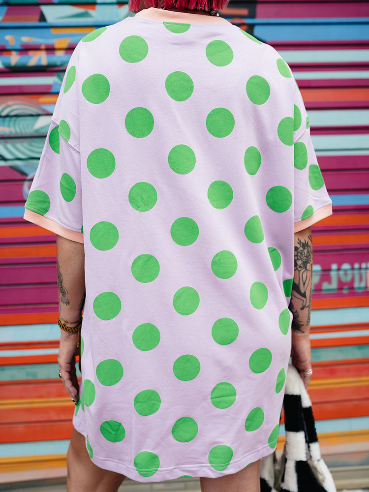 MORE IS MORE POLKA DOT TSHIRT DRESS