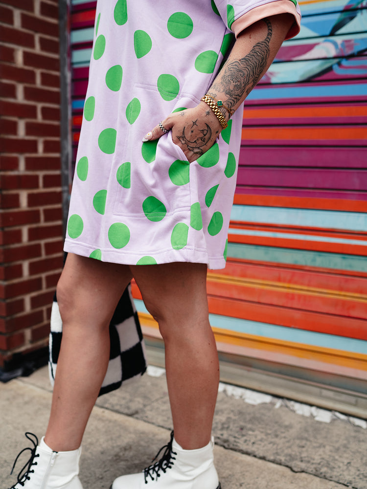 MORE IS MORE POLKA DOT TSHIRT DRESS