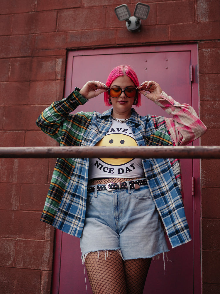 MIXED SIGNALS COLOR BLOCK PLAID