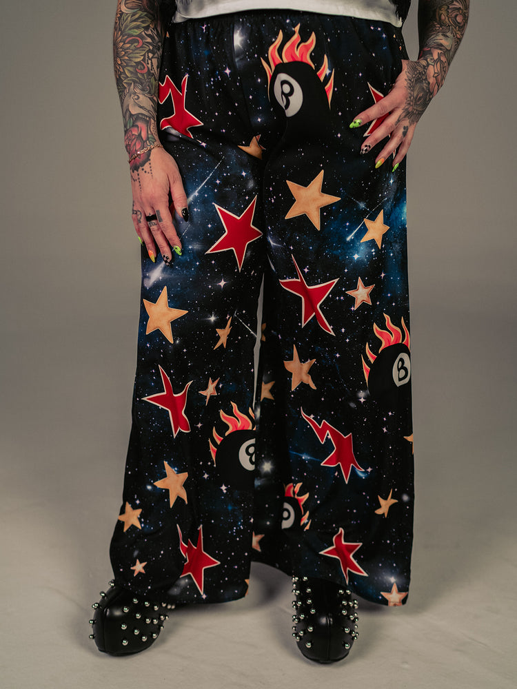 WE COME IN PEACE WIDE LEG PANTS S-3XL