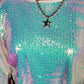 OUT OF THIS WORLD SEQUIN TOP