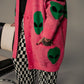 *PREORDER* ALIEN SUPERSTAR OVERSIZED KNIT CARDIGAN IN BUBBLEGUM