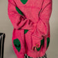 *PREORDER* ALIEN SUPERSTAR OVERSIZED KNIT CARDIGAN IN BUBBLEGUM