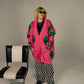 *PREORDER* ALIEN SUPERSTAR OVERSIZED KNIT CARDIGAN IN BUBBLEGUM