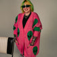 *PREORDER* ALIEN SUPERSTAR OVERSIZED KNIT CARDIGAN IN BUBBLEGUM