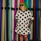 MORE IS MORE POLKA DOT TSHIRT DRESS IN BLACK/WHITE