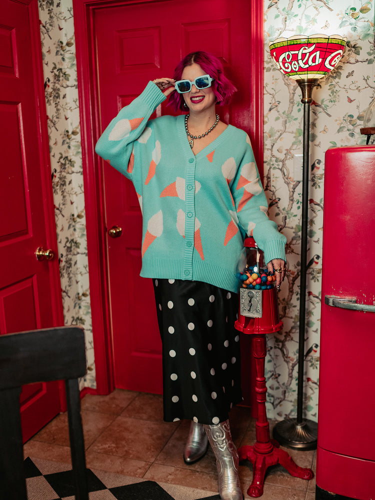 BRAIN FREEZE KNIT CARDIGAN