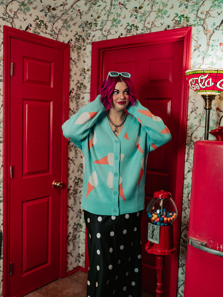 BRAIN FREEZE KNIT CARDIGAN