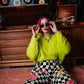 NEON DAYDREAM FUZZY KNIT SWEATER