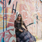 FIERCE FEMALE MESH MAXI DRESS IN MIDNIGHT MAYHEM