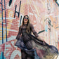FIERCE FEMALE MESH MAXI DRESS IN MIDNIGHT MAYHEM