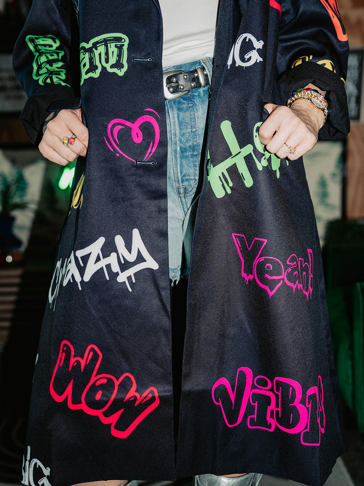 SAY IT LOUDER LONG LINE BLAZER