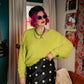 NEON DAYDREAM FUZZY KNIT SWEATER