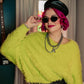 NEON DAYDREAM FUZZY KNIT SWEATER