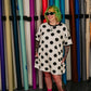MORE IS MORE POLKA DOT TSHIRT DRESS IN BLACK/WHITE