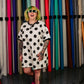 MORE IS MORE POLKA DOT TSHIRT DRESS IN BLACK/WHITE