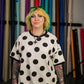 MORE IS MORE POLKA DOT TSHIRT DRESS IN BLACK/WHITE