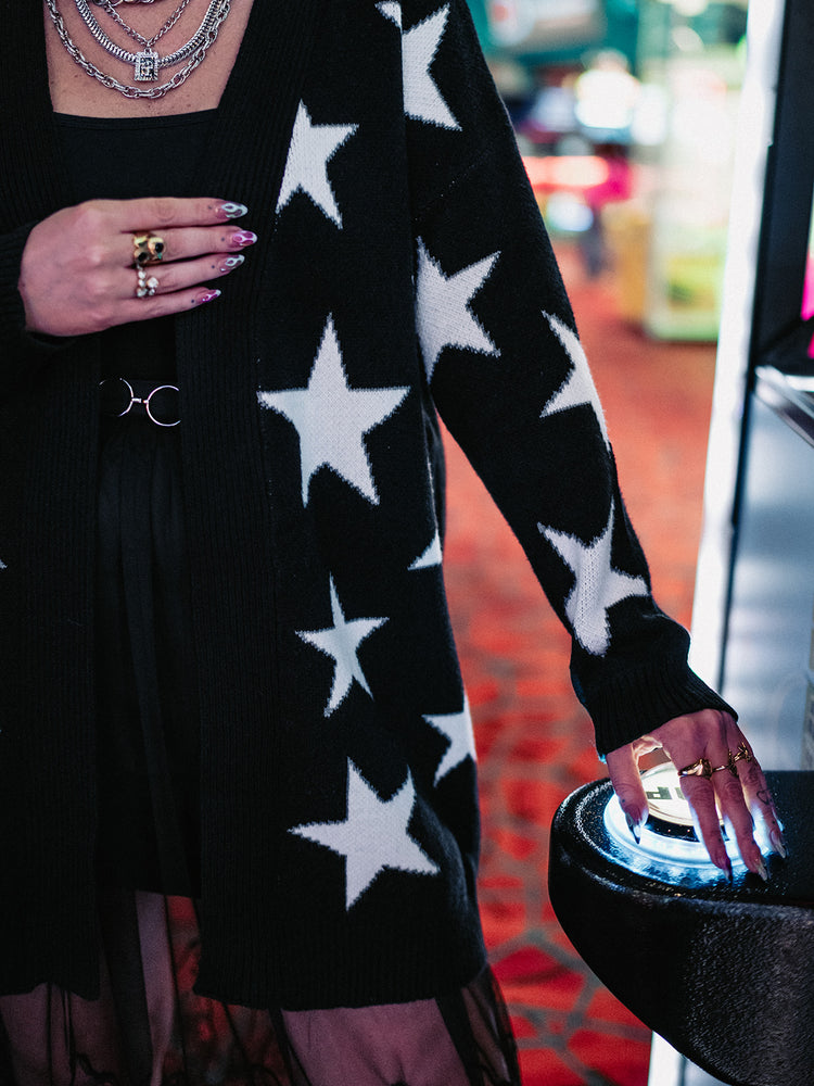 TAKE ME TO NIRVANA STAR CARDIGAN