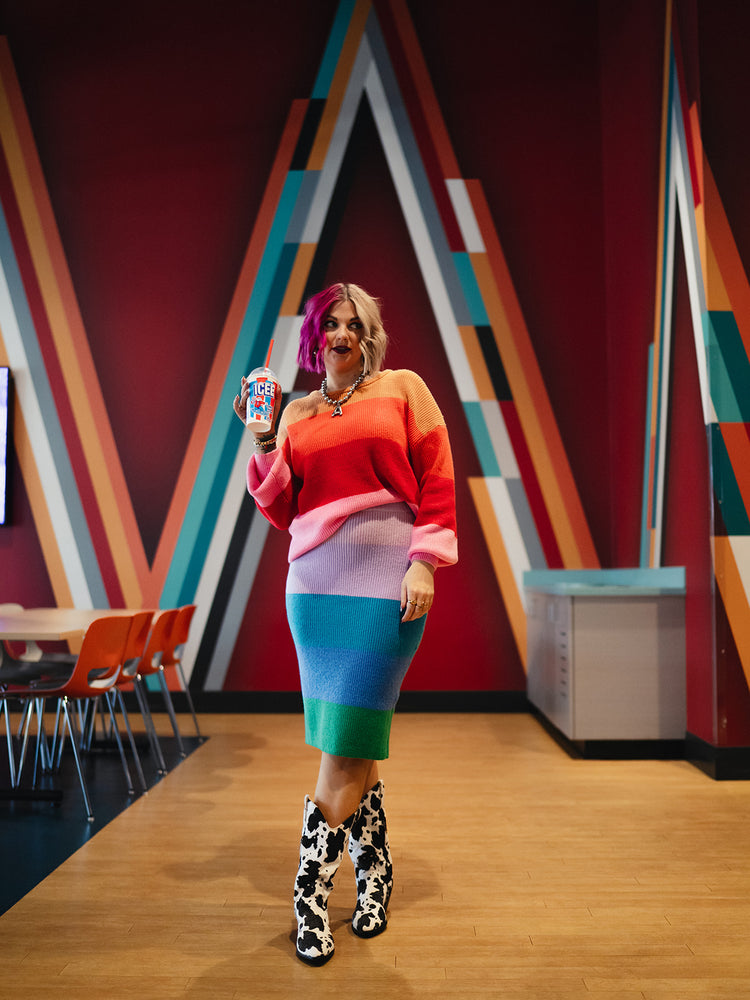 *PREORDER* RAINBOW SORBET MATCHING SKIRT SET S-3XL