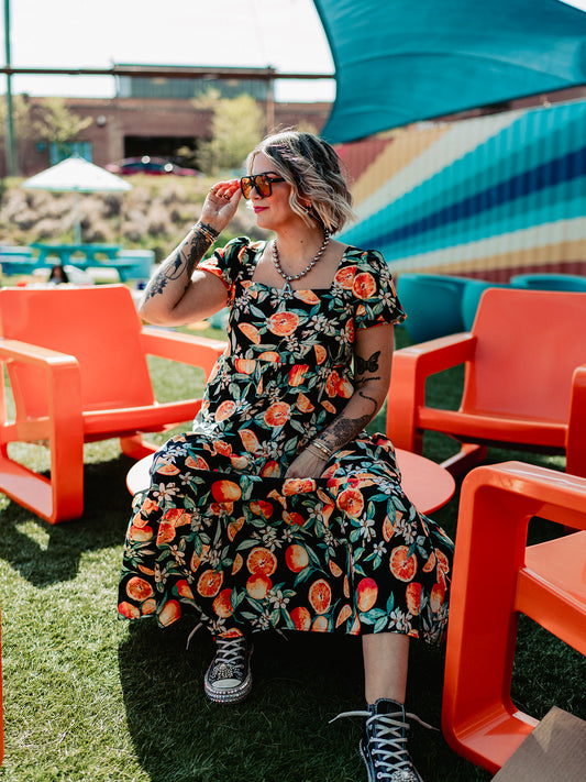 CITRUS RIOT A-LINE DRESS S-XL