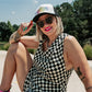 SKATER GIRL CHECKERED ROMPER S-XL
