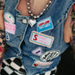 BAD REPUTATION PATCHED DENIM VEST