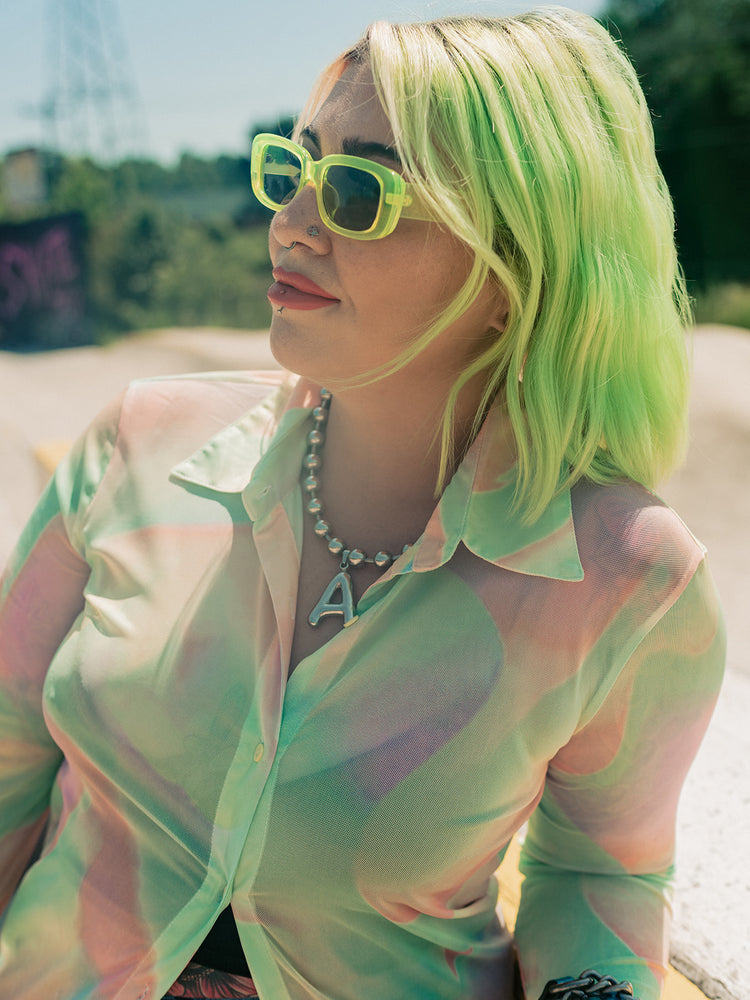 MOOD RING TIE DYE MESH TOP